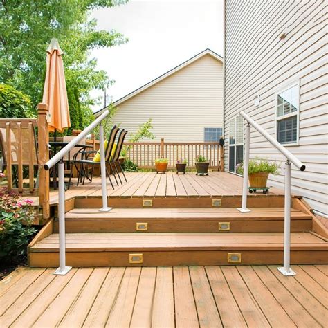 VEVOR Handrail Outdoor Stairs, 3ft, 34 Inch Outdoor Handrail, Outdoor ...