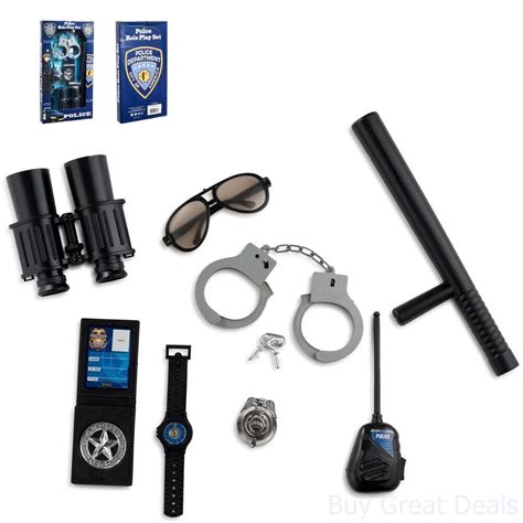 Police Officer Security Guard Equipment Handcuffs Kids Role Play Toys ...