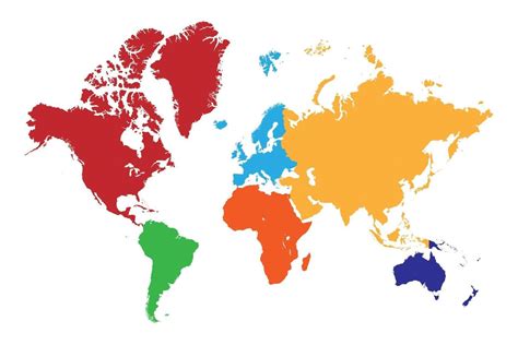 Colorful Map Of The World