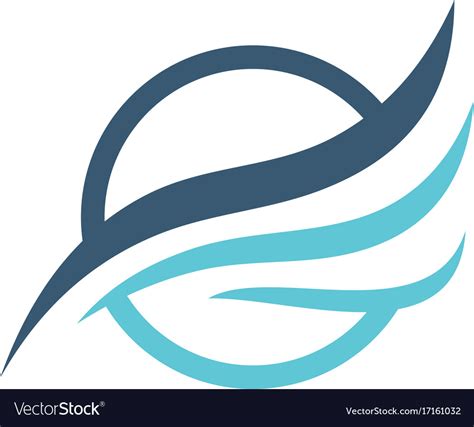 Water air flow logo Royalty Free Vector Image - VectorStock