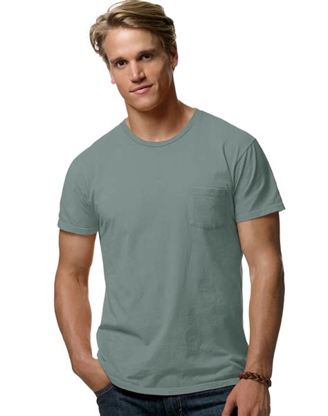 Hanes Nano-T Men`s Pocket T-Shirt, 2X, Vintage Green | Walmart Canada