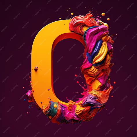 Premium Photo | Colorful letter q logo with liquids in 3d in the style ...