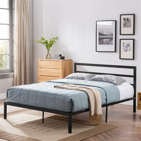 Noble House Daizee Modern Iron Queen Bed Frame, Flat Black - Walmart ...