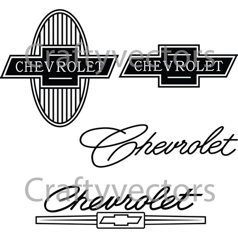 Chevrolet Vintage Logos Vector | Etsy