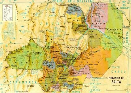 Salta Province Map, Argentina