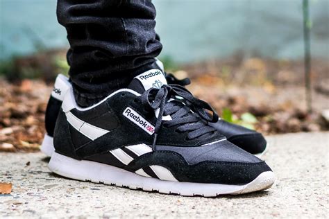 Reebok Classic Nylon Black White On Feet Sneaker Review