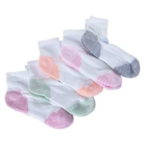 ladies white performance quarter crew socks 5-pack | Five Below | let ...