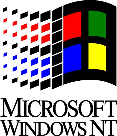 Datei:Microsoft Windows NT 3.1 logo with wordmark.svg