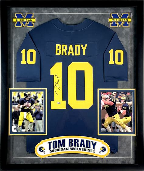 Tom Brady Autographed Michigan Wolverines Jersey Framed