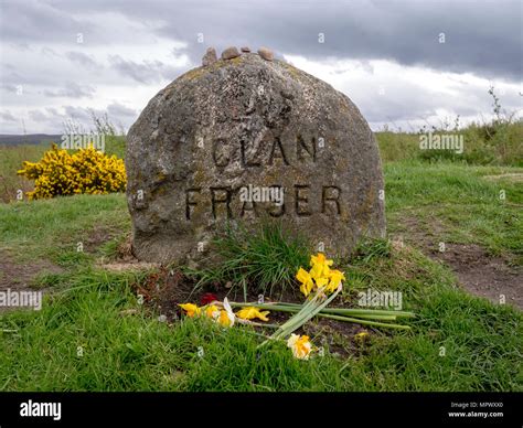 Clan Fraser grave marker at Culloden Moor near Inverness, Scottish ...