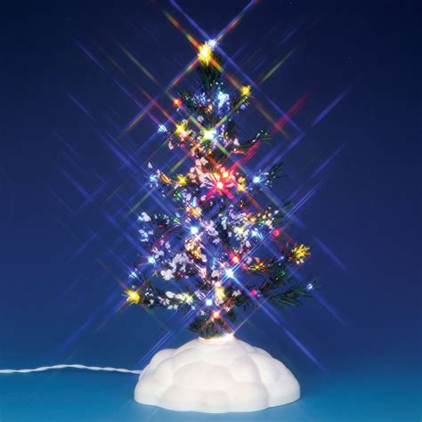 Lemax Village Collection Christmas Village Accessory, Lighted Pine Tree ...