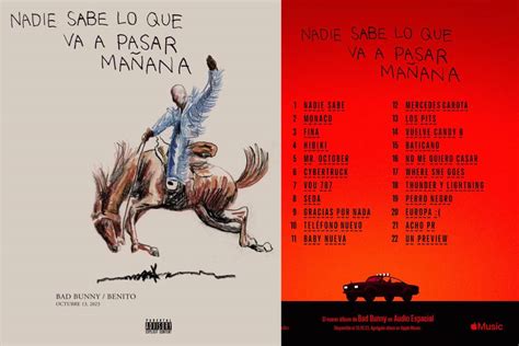 Bad Bunny revela el tracklist oficial de 'Nadie sabe lo que va a pasar ...