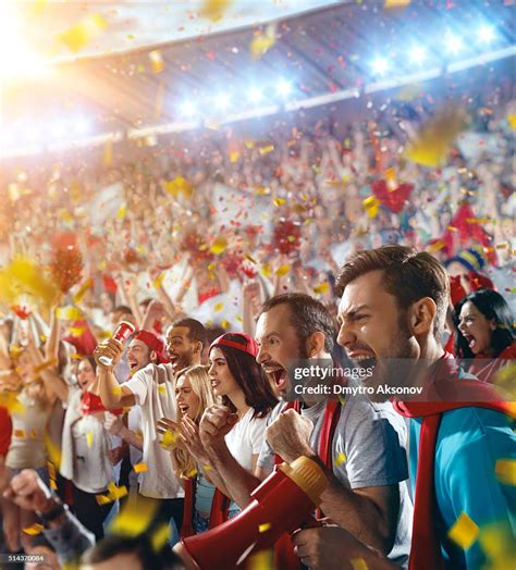 Sport Fans Happy Cheering Crowd High-Res Stock Photo - Getty Images