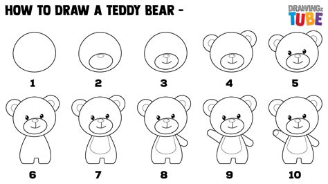 Easy Cute Teddy Bear Drawing