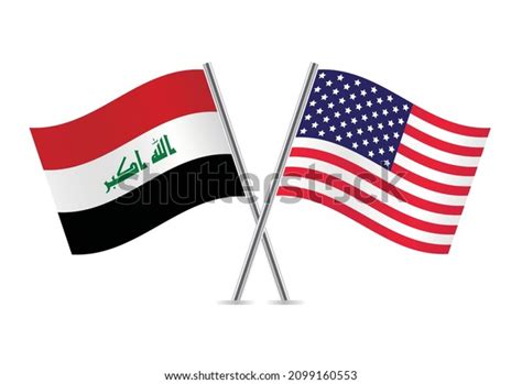 America Iraq Flags American Iraqi Flags Stock Vector (Royalty Free ...