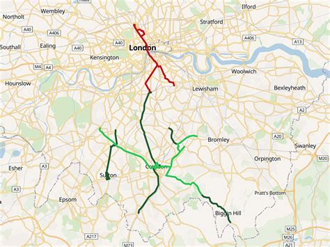 London Trams Map by craigrshepherd · MapHub