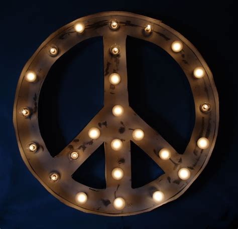 Large Outdoor Lighted Peace Sign - Outdoor Lighting Ideas