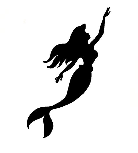 Free Ariel Mermaid Silhouette, Download Free Ariel Mermaid Silhouette ...