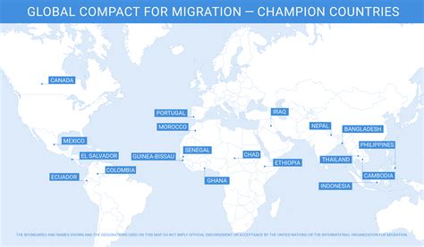 Champion countries Initiative - map | United Nations Network on Migration