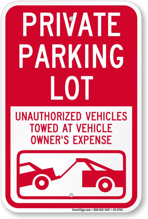 Private Parking Signs – Tow Unauthorized Cars