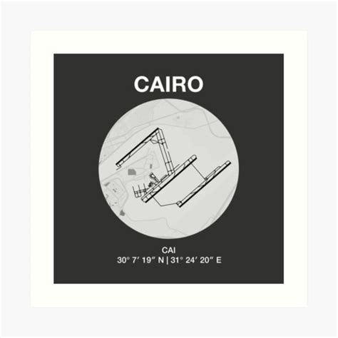 "Cairo airport map (light)" Art Print by KilianLuc | Redbubble