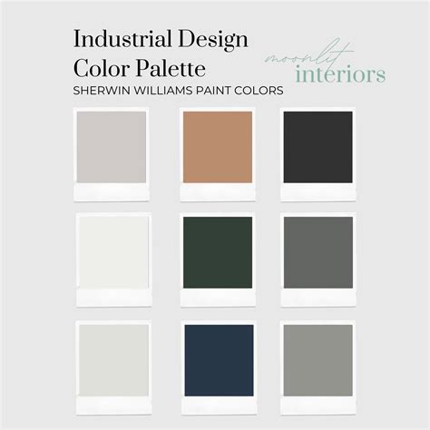 Industrial Design Home Color Palette, Interior Paint Palette, Pre ...