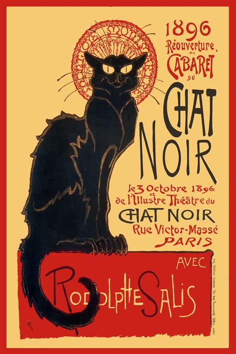 Le Chat Noir Classic Art Nouveau Poster | Etsy