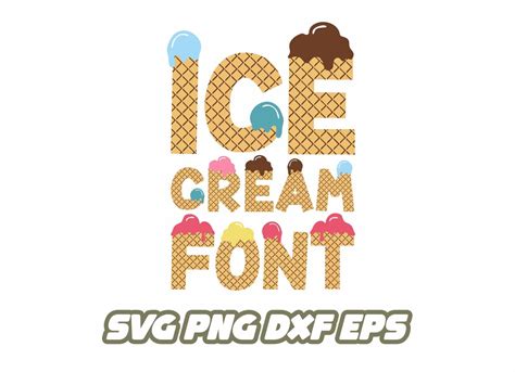 Ice Cream Svg, Ice Cream Font, Summer Svg, Vacation Png, Birthday Svg ...