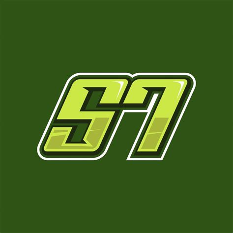 Racing number 57 logo design vector 16665909 Vector Art at Vecteezy