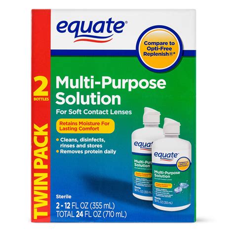 Equate Multi-Purpose Solution Twin Pack, 12 fl oz, 2 Count - Walmart.com