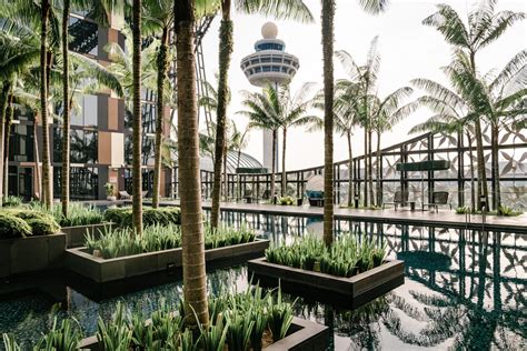 The Crowne Plaza at Changi Airport is a bit like a tropical resort ...