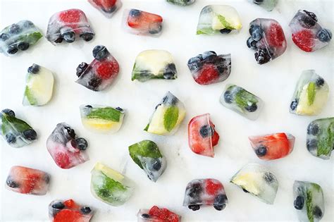 Ice Cubes with Fruit and Herbs - Every Kitchen Tells A Story