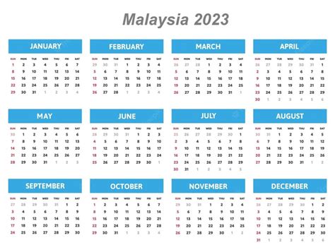 Malaysia 2023 Calendar with Holidays | Your Printable Calendar