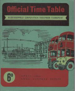 Huddersfield Corporation Passenger Transport - 1966 Bus Timetable