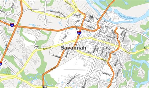 Savannah Georgia Map - GIS Geography