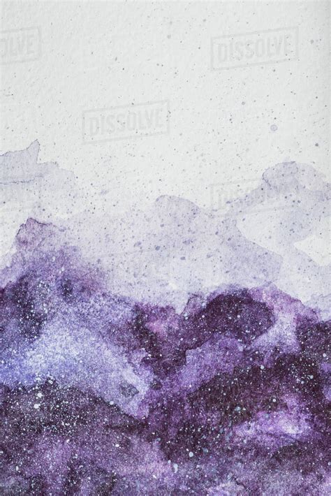 Space painting with purple watercolor paint on white background - Stock ...