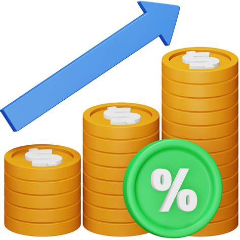 Interest rate 3d rendering isometric icon. 14208056 PNG