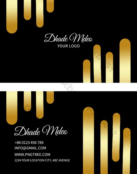 Corporate Business Black And Gold Business Card | PSD Free Download ...