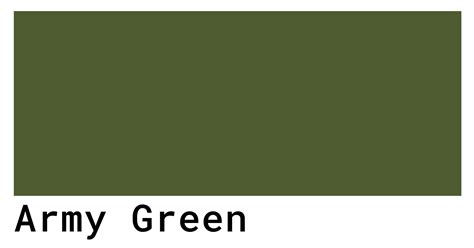 Army Green Color Codes - The Hex, RGB and CMYK Values That You Need