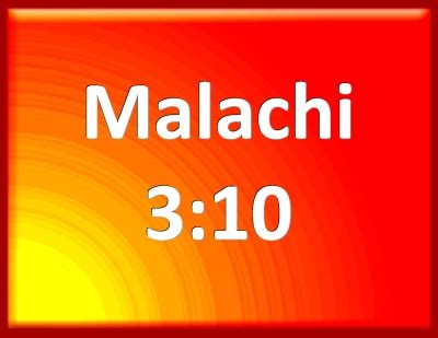 Bible Verse Powerpoint Slides for Malachi 3:10