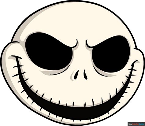 How to Draw Jack Skellington's Face - Really Easy Drawing Tutorial