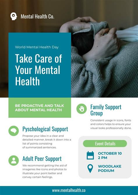 Mental Health Awareness Poster | Free Poster Template - Piktochart