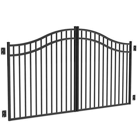 Freedom (Common: 10-ft; Actual: 10-ft) Black Aluminum Driveway Gate at ...