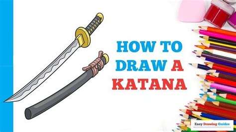 How to Draw a Katana - Really Easy Drawing Tutorial | Easy drawings ...