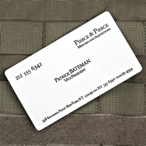 Patrick Bateman Business Card Sticker | Violent Little Machine Shop