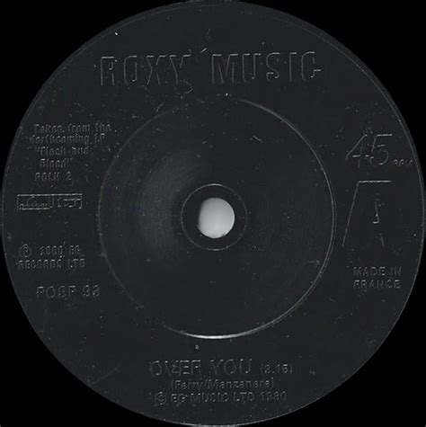 Roxy Music - Over You (1980, Black Injection Labels, Vinyl) | Discogs