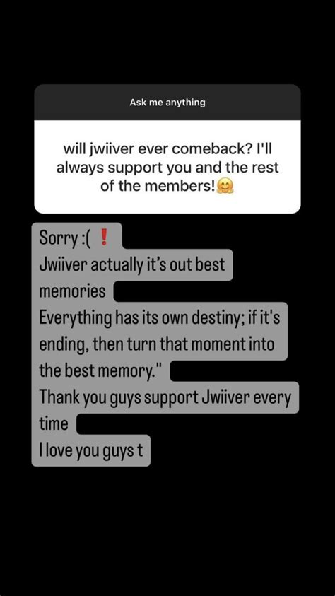 JWiiver's Raots confirms the group's disbandment in his Instagram story ...