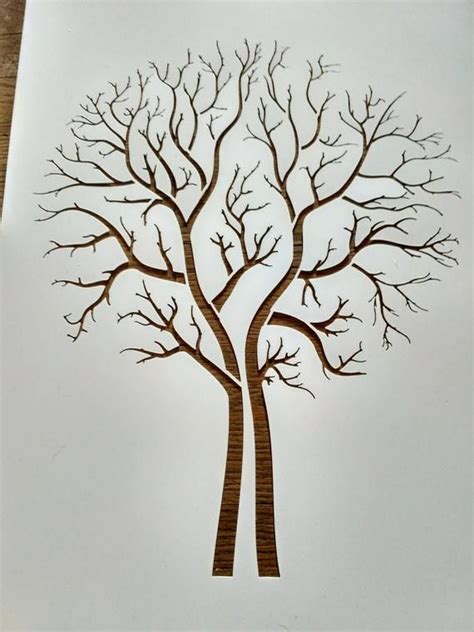 Tree Stencil, Painting, Art Supply, Wall Art, Plastic, Reusable - Etsy ...