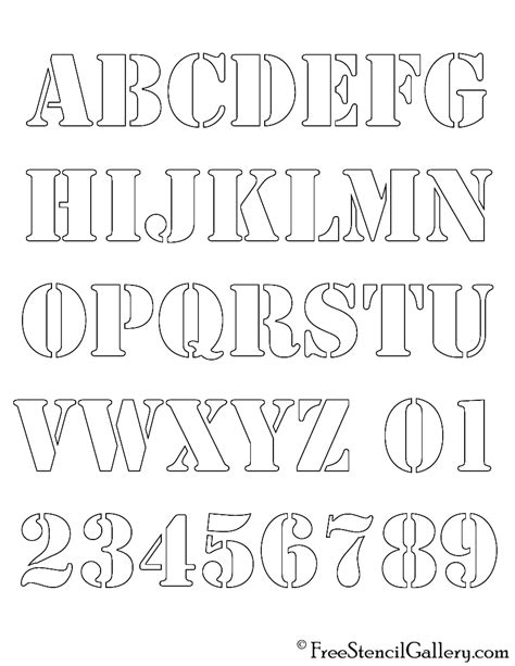 Alphabet Stencil | Free Stencil Gallery