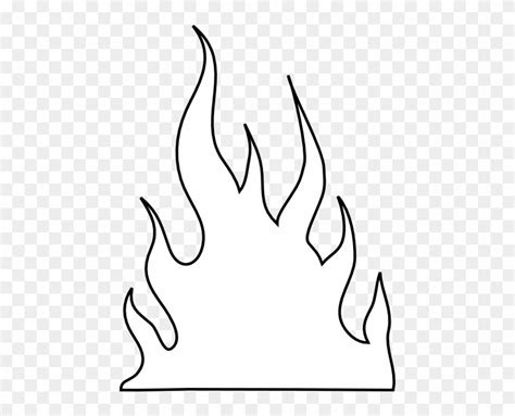 Flames Outlines Clip Art - White Flames Clipart - Free Transparent PNG ...